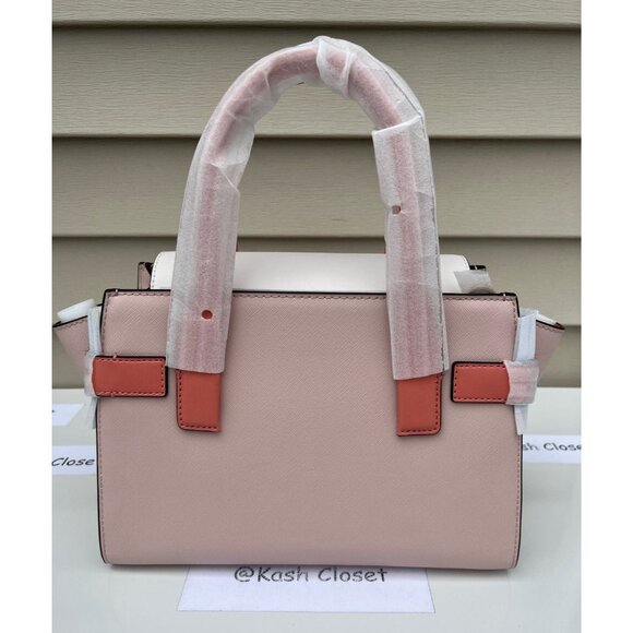 Michael Kors carmen satchel medium purse color block belted saffiano leather - Picture 5 of 10